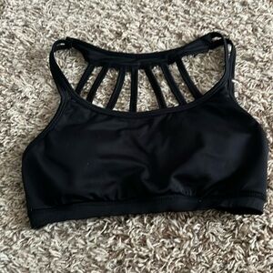 Strappy back sport bra with pads